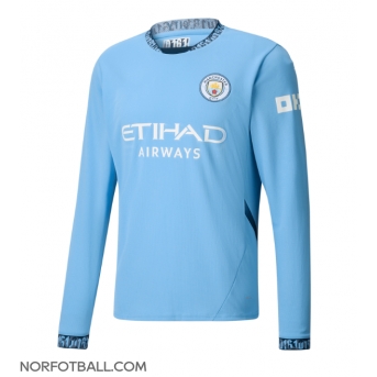 Billige Fotballdrakt Manchester City Replika Hjemmedrakt 2024-25 Langermet